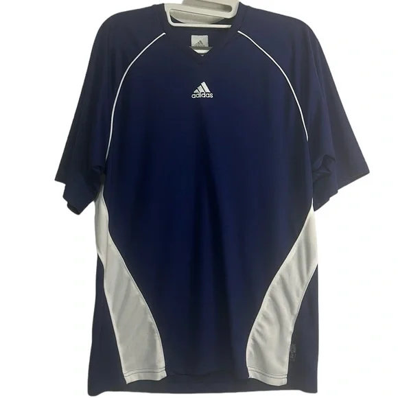 adidas Shirts Adidas Mens Navy Blue Climalite Soccer Jersey